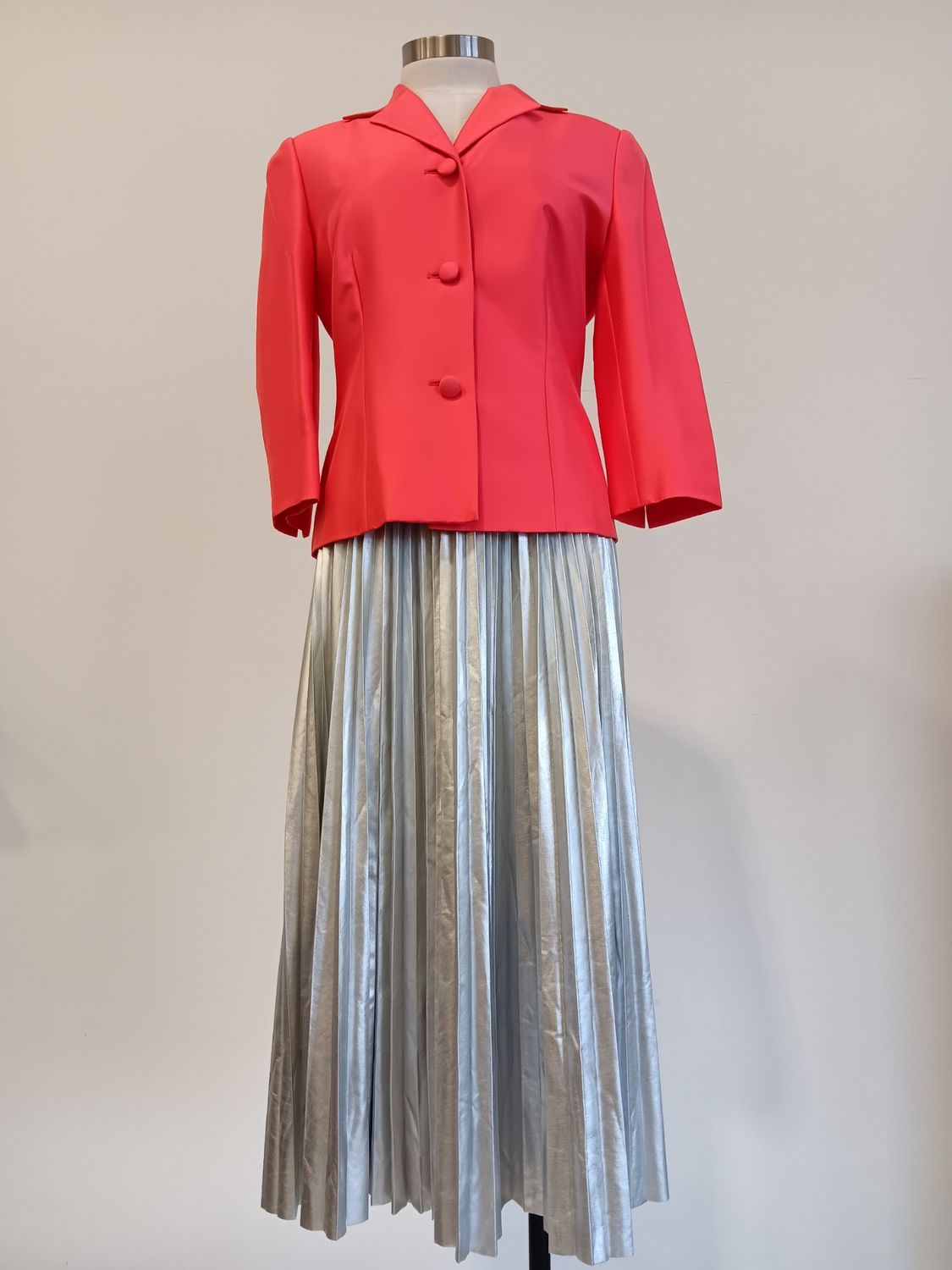 Stella and Gemma Silver pleated skirt