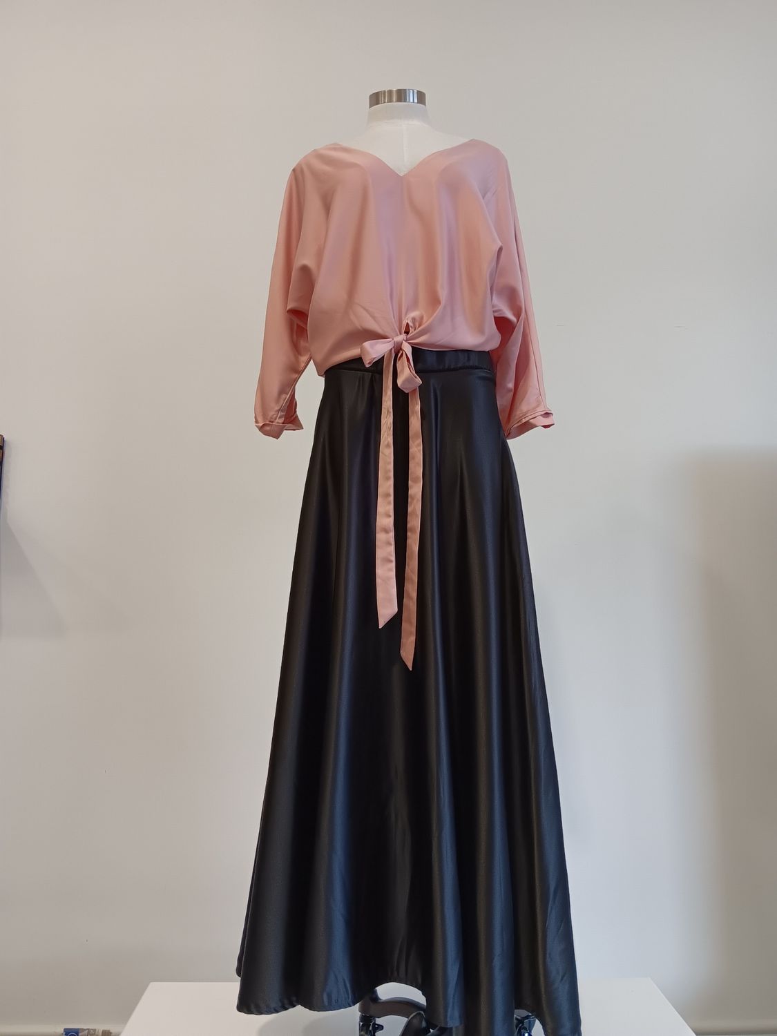 Stunning Black satin Skirt