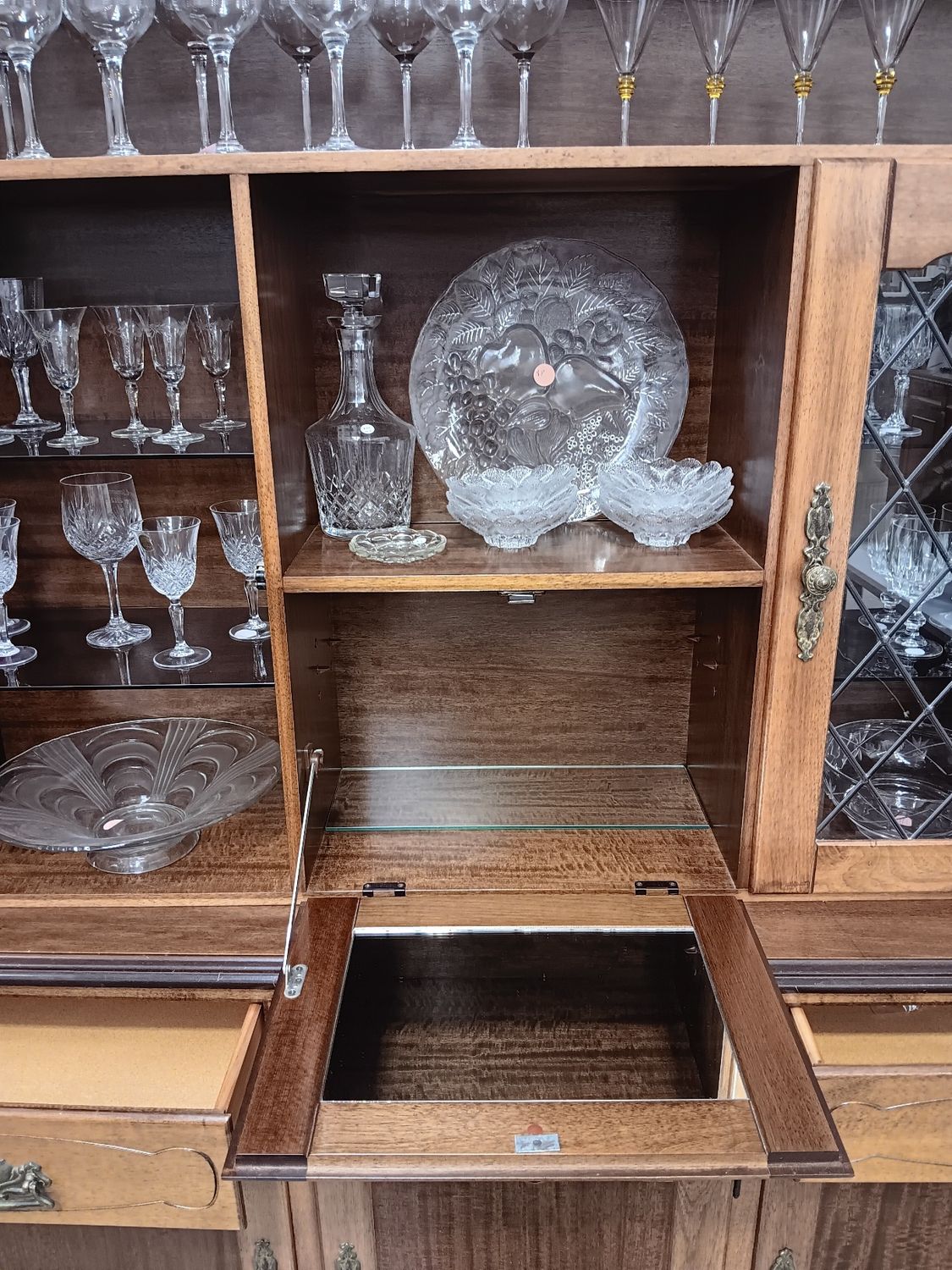 China Cabinet Wood and Glass