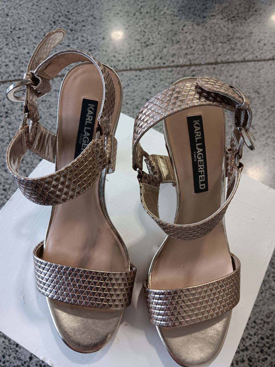 Karl Lagerfeld Gold Shoes