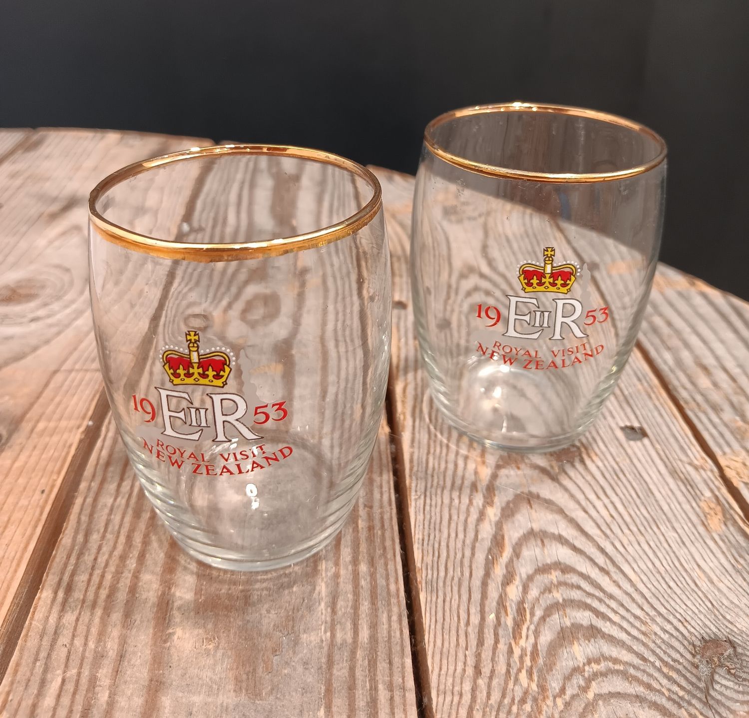1953 Royal Visit NZ Glasses