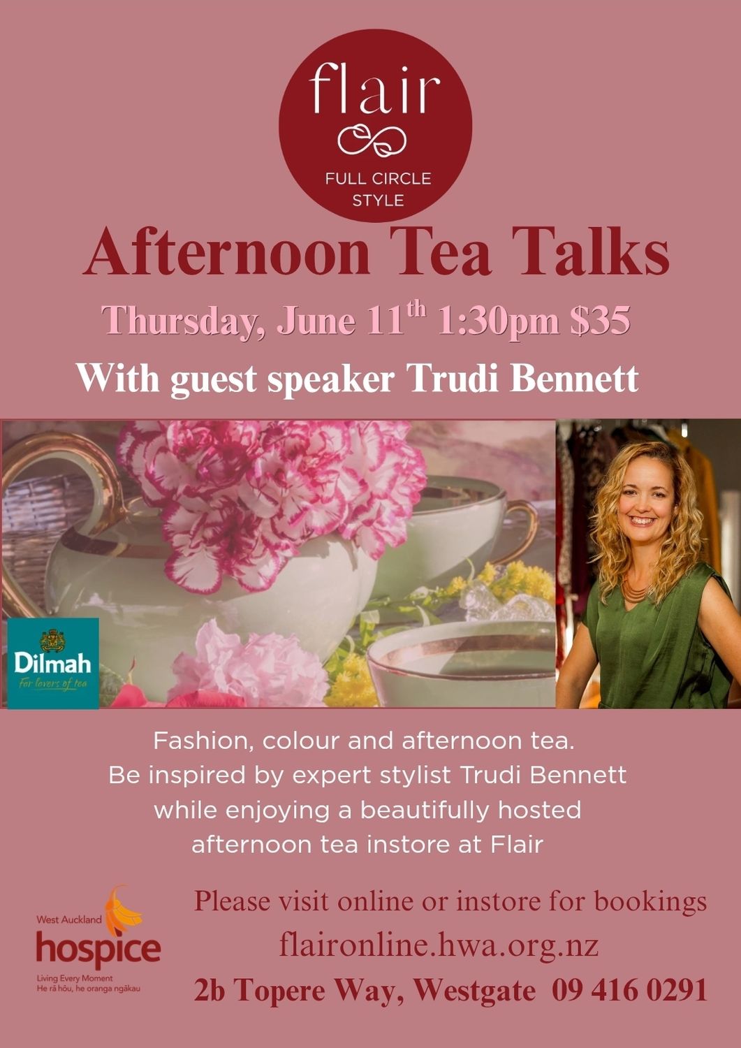 Ticket - Styling &amp; Afternoon Tea with Trudi $35