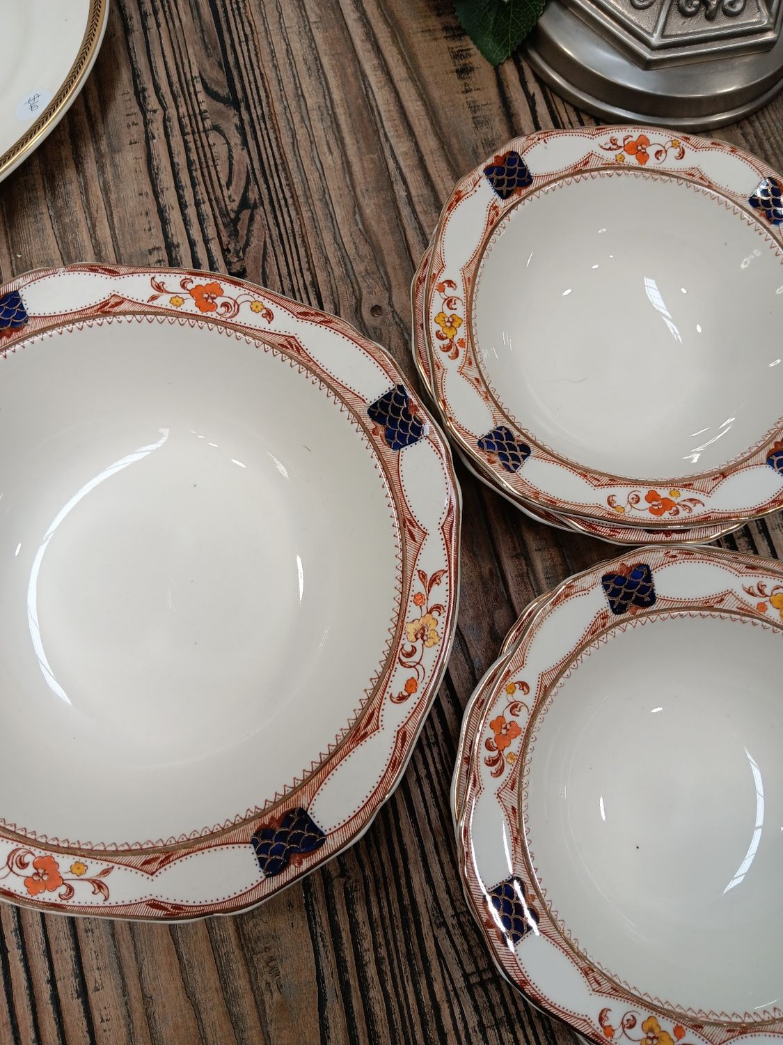 Dessert Bowls x6 and Serving Bowl Alfred Meakin