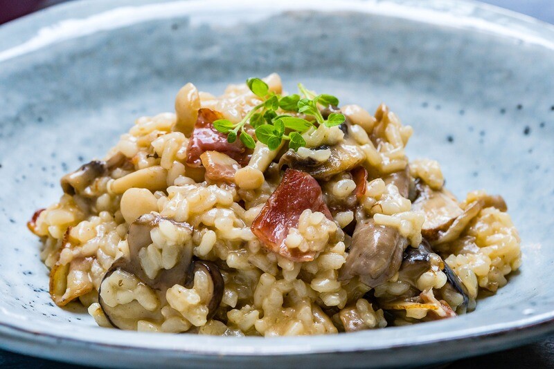 Mushroom Chicken &amp; Bacon Risotto