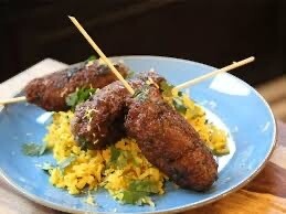 Lamb Kofta with Saffron Rice