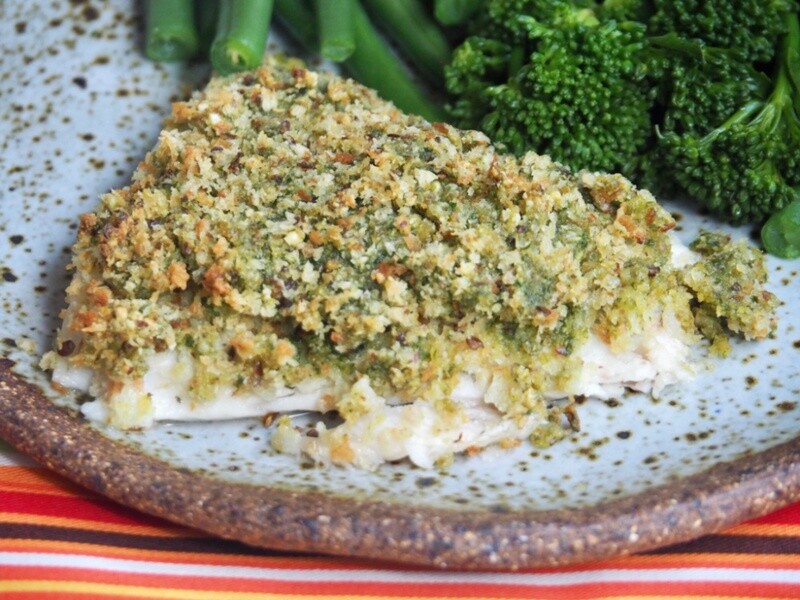 Pesto Fish Fillet with Mixed Veg &amp; Rice