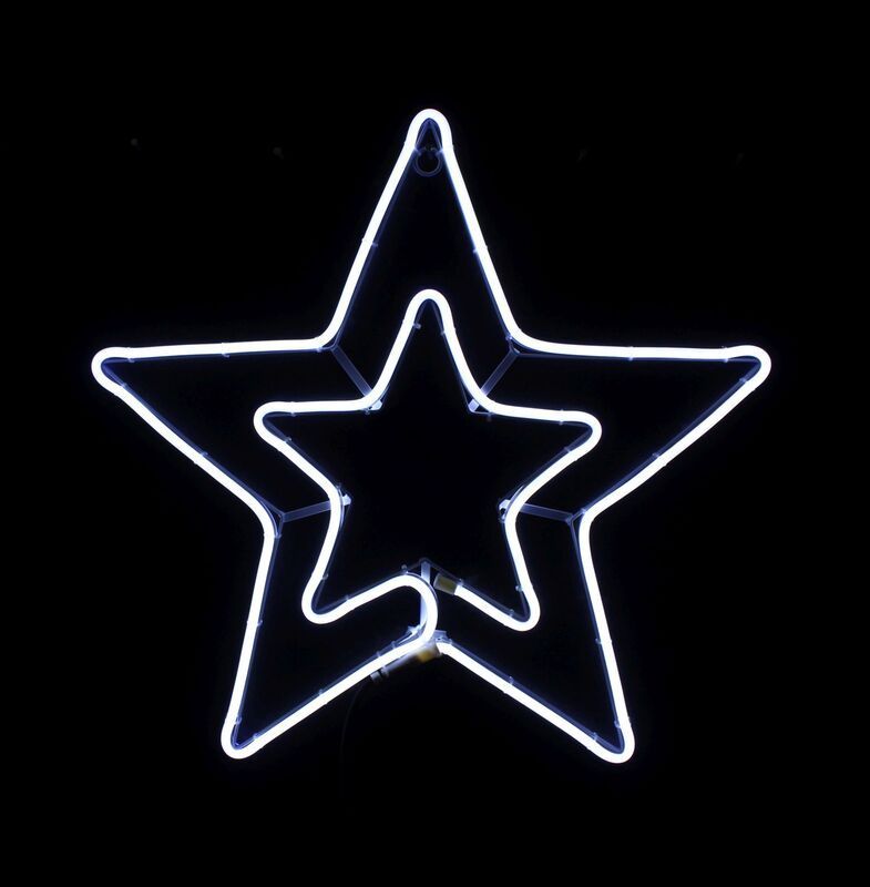 ESTRELA DUPLA LED NEON