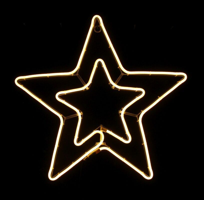 ESTRELA DUPLA LED NEON