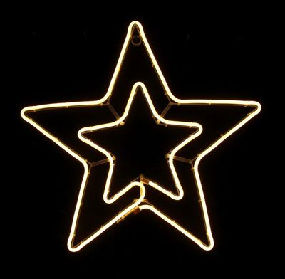 ESTRELA DUPLA LED NEON