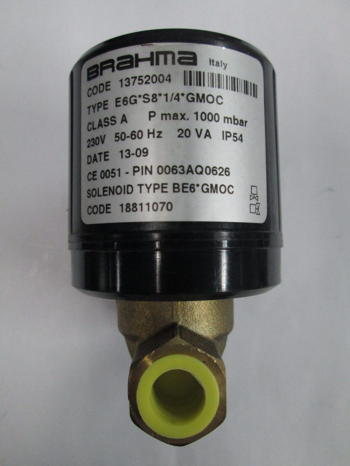 ​ELECTROVÁLVULA BRAHMA E6G S8 R1/4" B/BE6 GMO