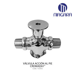 Válvula acción al pie cromada 1 pulgada Niagara
