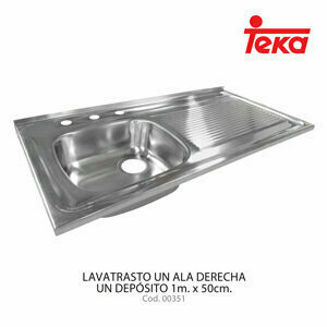 Lavatrastos TEKA Sobreponer 1 Fosa 1 Escurridor Derecho