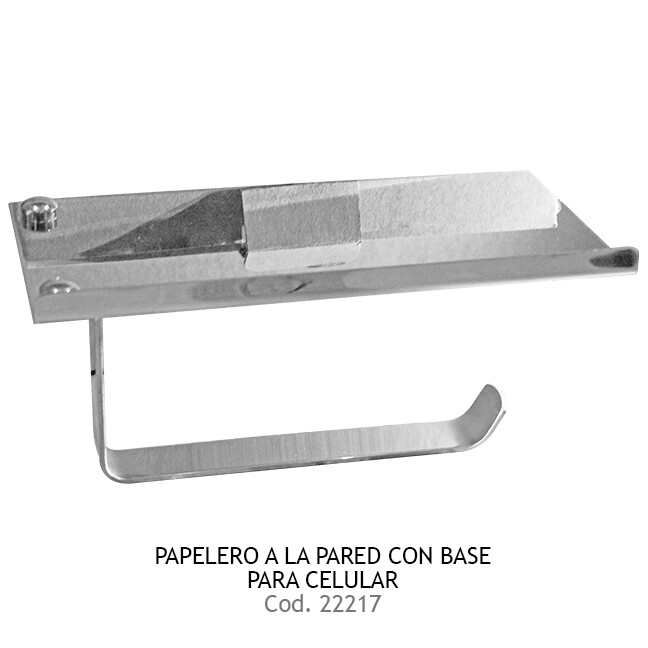 PAPELERO A LA PARED CON BASE PARA CELULAR