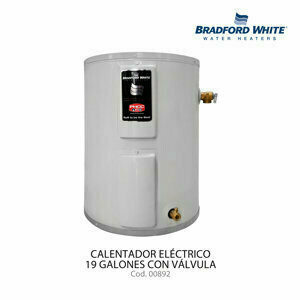 Calentador 19 galones Bradford (con válvula)