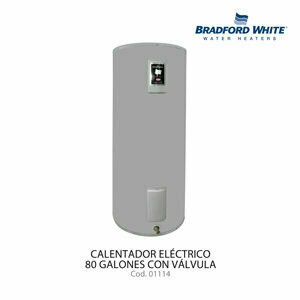 Calentador Eléctrico 80 galones con válvula