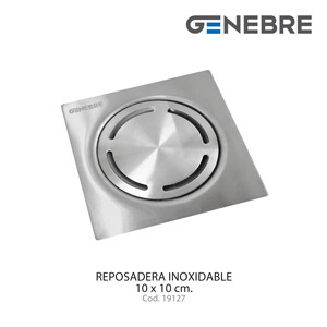 Reposadera Acero Inoxidable 10x10 click Genebre