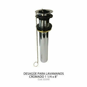 Desague para lavamanos cromado 11/4x8