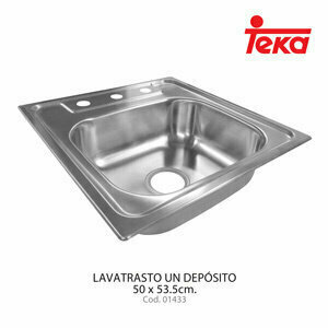 Lavatrastos TEKA 1 Fosa 50 x 53.5 cm Acero Inoxidable Pulido