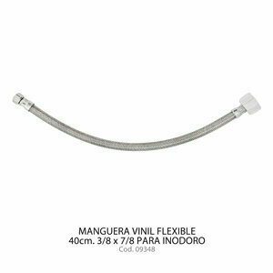Manguera Vinil Flexible 40cm 3/8*7/8 para Inodoro Coflex