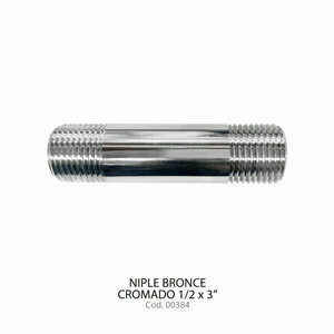 Niple bronce cromado 1/2 * 3&quot;