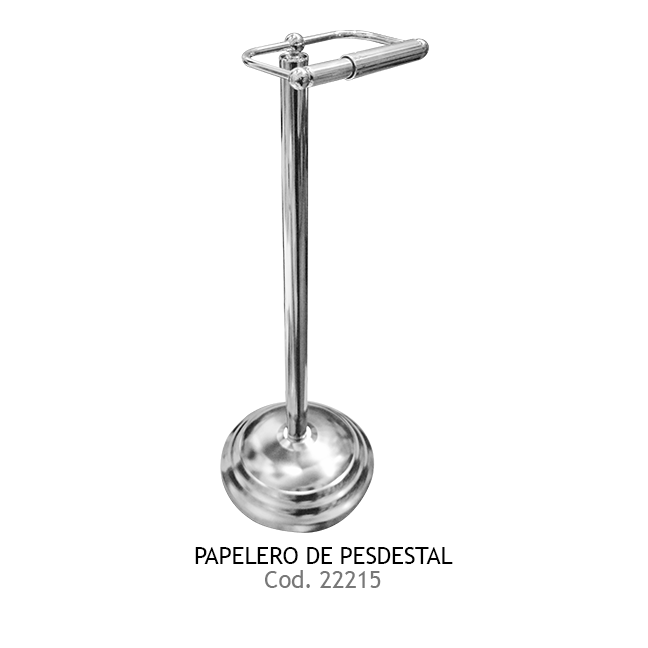 Papelero pedestal alto acero inoxidable.