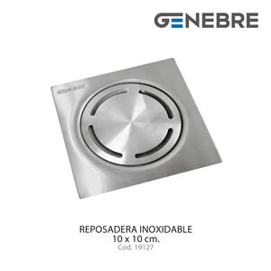 Reposadera Acero Inoxidable 10x10 click Genebre