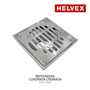 Reposadera cuadrada cromada 342-C Helvex