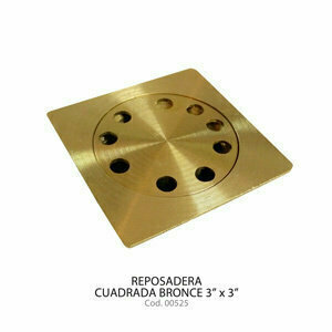 Reposadera cuadrada de bronce 3*3&quot;