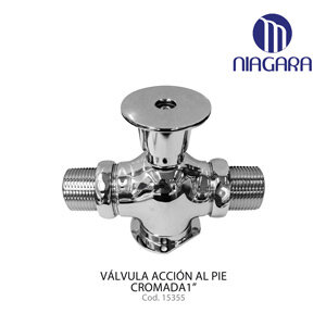 Válvula acción al pie cromada 1 pulgada Niagara