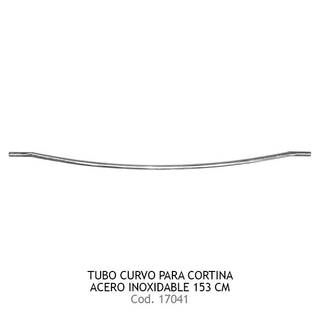 TUBO CURVO PARA CORTINA ACERO INOXIDABLE