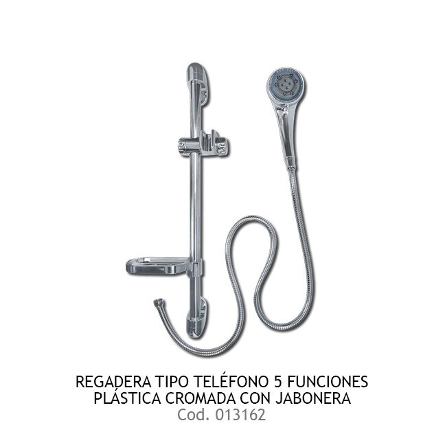 Regadera Niagara Jackson tipo Telófono plástica Cromada con Jabonera