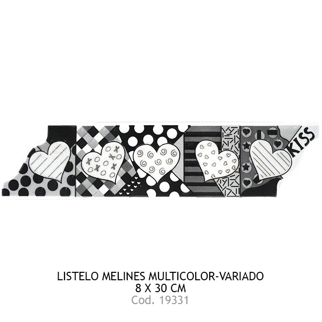 Listelo 8x30 cms Melines Multicolor