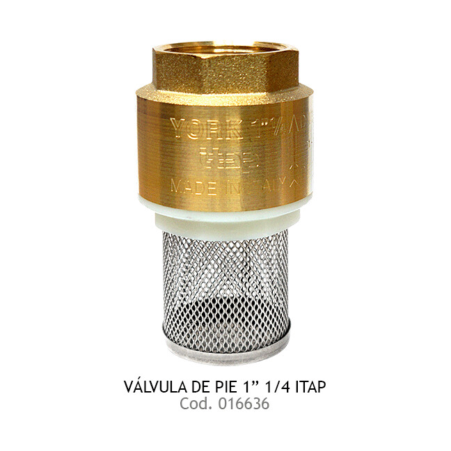 Válvula de pie 1 1/4&quot;