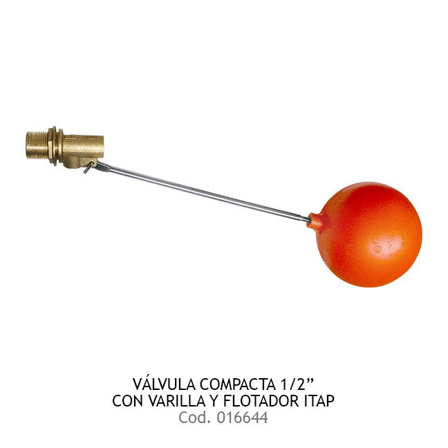 Válvula Compacta 1/2&quot; con Varilla y Flotador