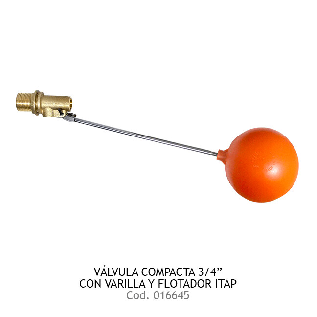 Válvula Compacta 3/4&quot; con Varilla y Flotador