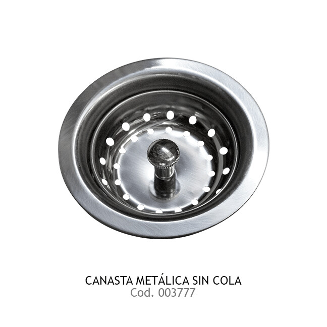 Canasta de metal sin cola
