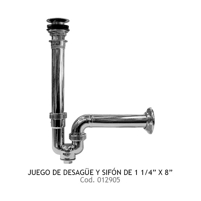 JUEGO DE DESAGÜE Y SIFÓN PLÁSTICO