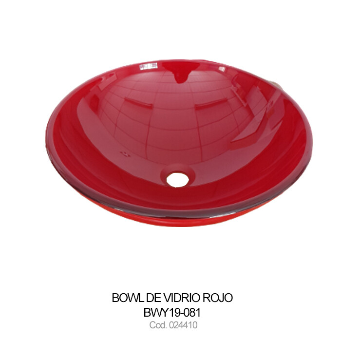 Bowl de vidrio rojo