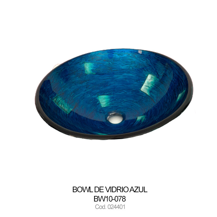 Bowl de vidrio azul