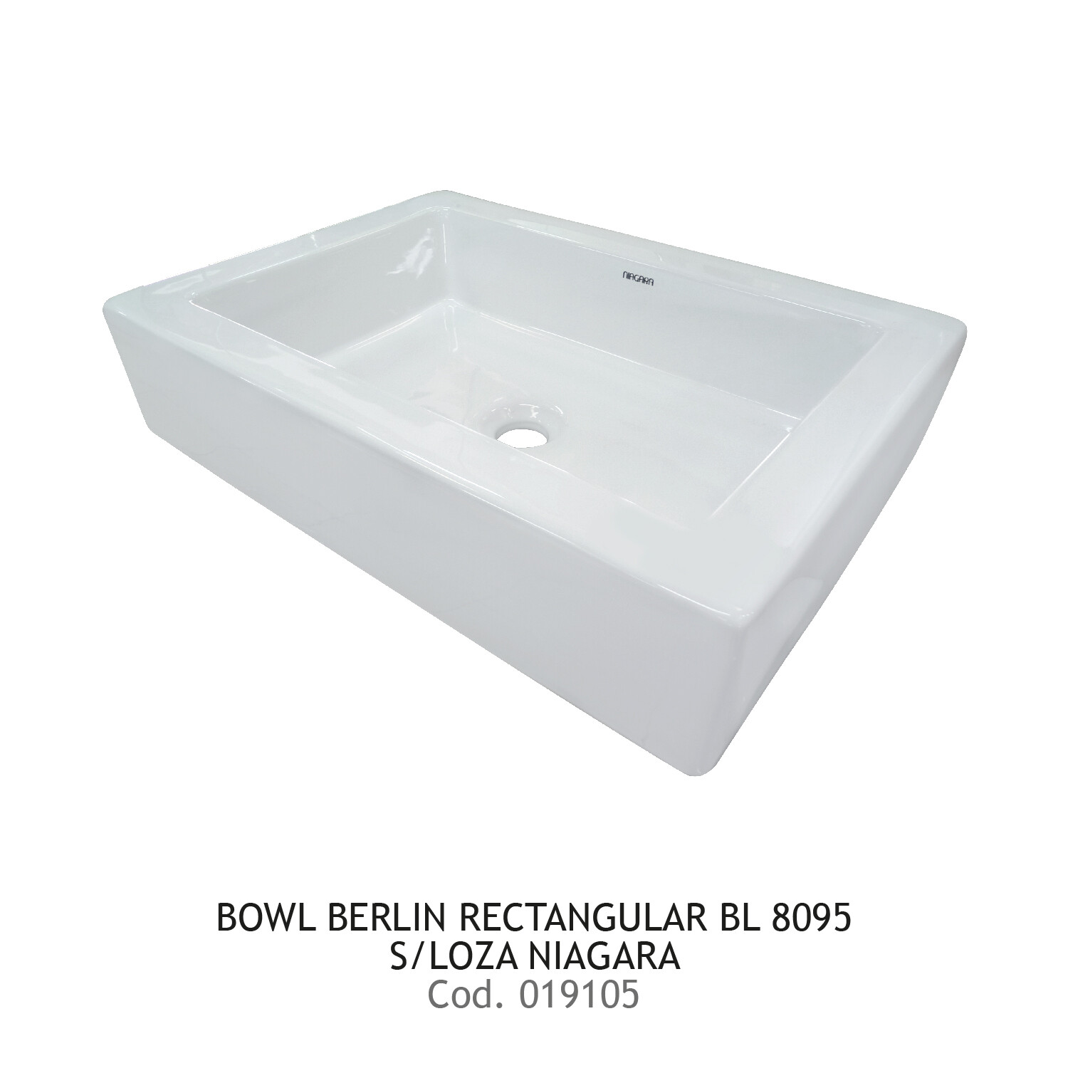 Bowl Berlin Rectangular Bl 8095 S/Loza Niagara