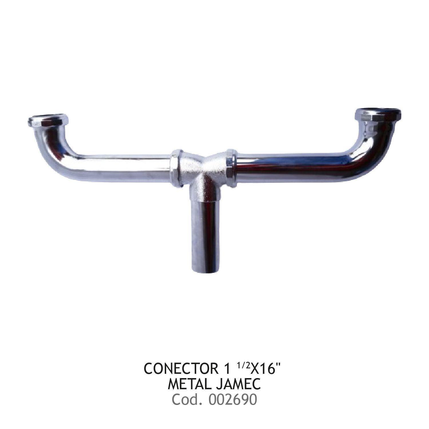 CONECTOR 1 1/2X16&quot; METAL JAMEC