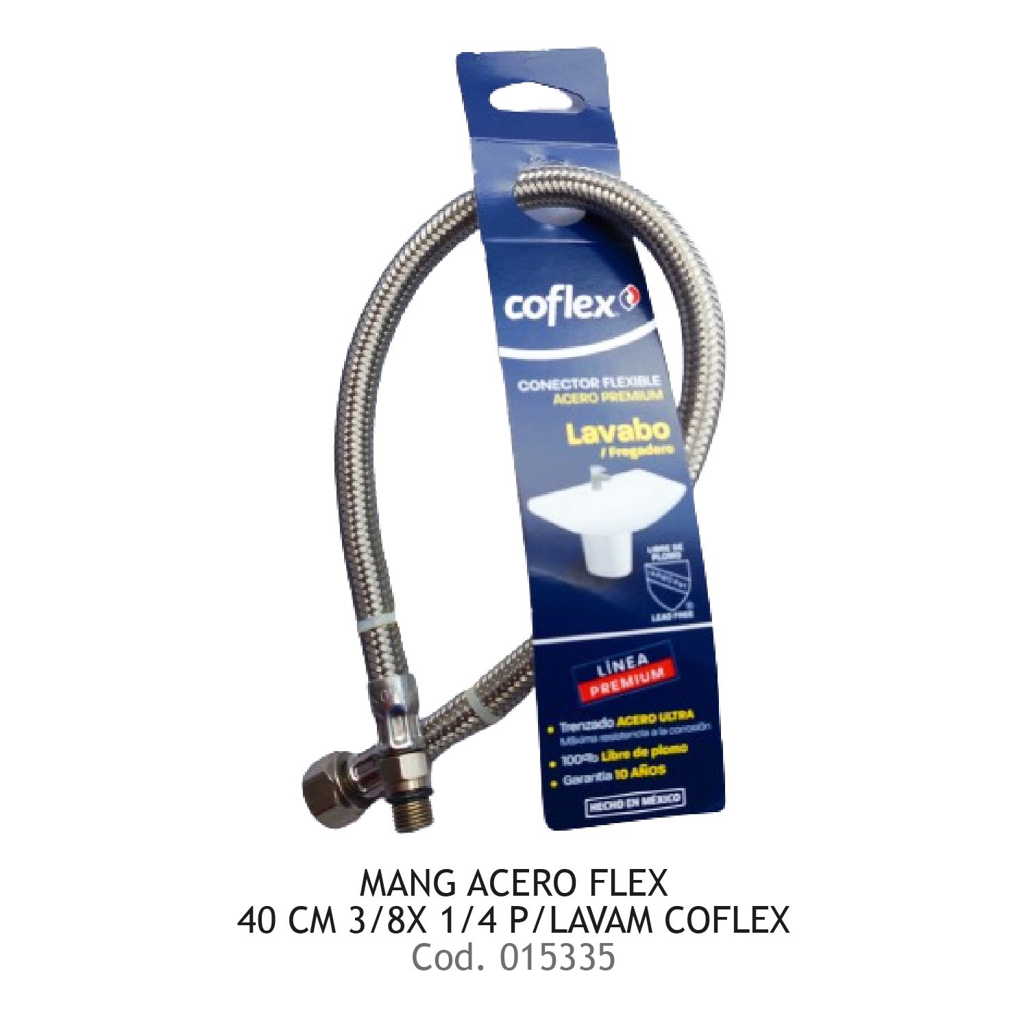 MANG ACERO FLEX 40 CM 3/8X 1/4 P/LAVAM COFLEX