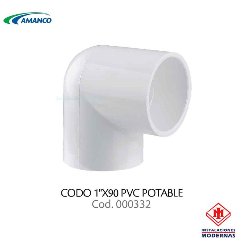CODO 1&quot;X90 PVC POTABLE