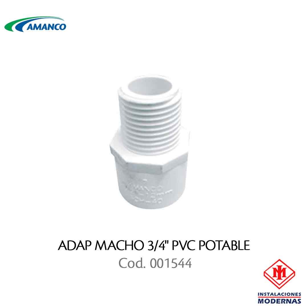 ADAP MACHO 3/4&quot; PVC POTABLE