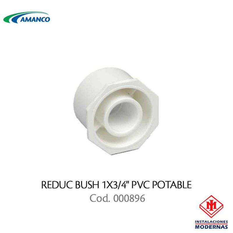 REDUC BUSH 1X3/4&quot; PVC POTABLE