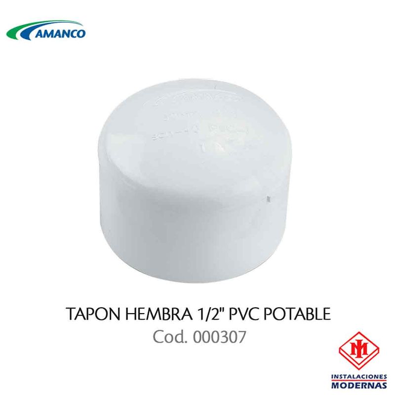 TAPON HEMBRA 1/2&quot; PVC POTABLE