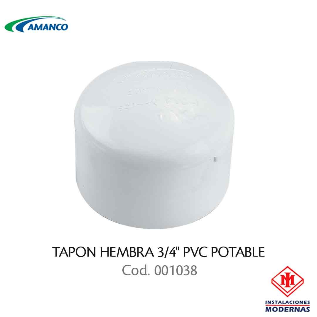 TAPON HEMBRA 3/4&quot; PVC POTABLE