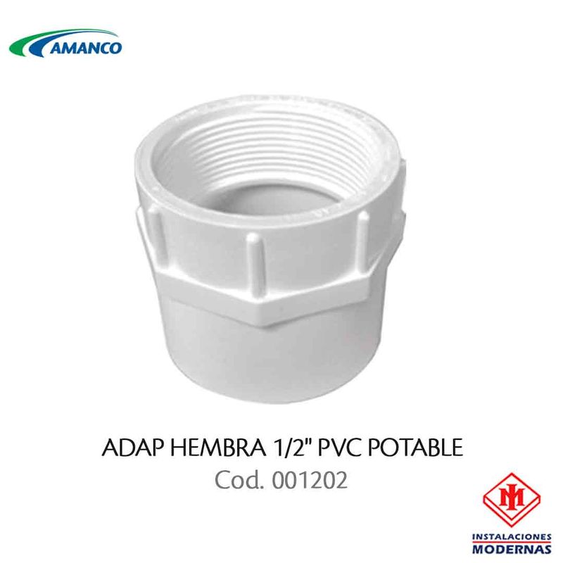 ADAP HEMBRA 1/2&quot; PVC POTABLE
