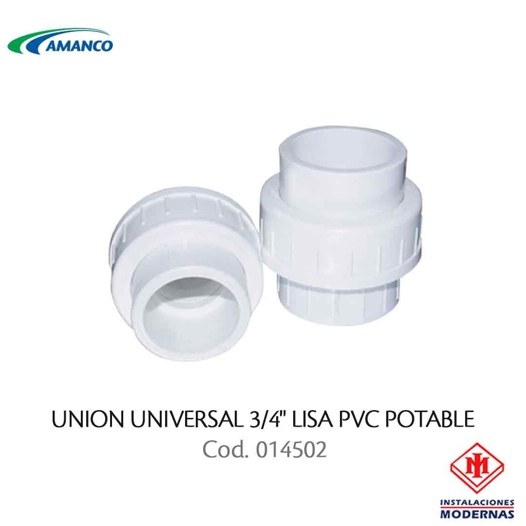 UNION UNIVERSAL 3/4&quot; LISA PVC POTABLE