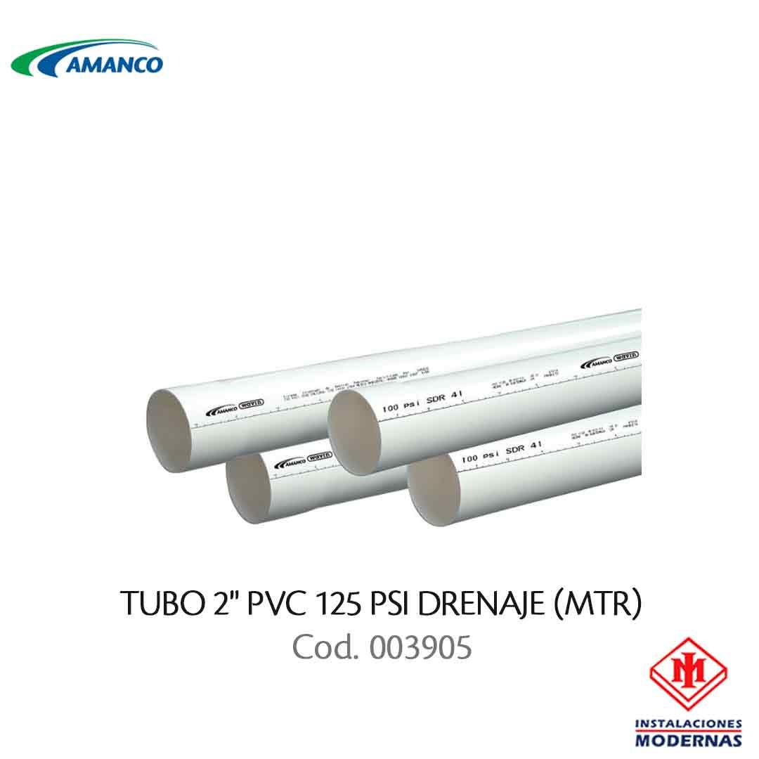 TUBO 2&quot; PVC 125 PSI DRENAJE (MTR)